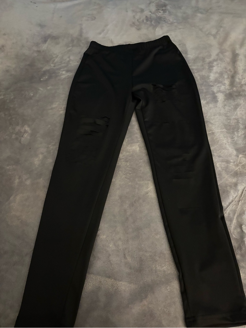 Women's Black Stretch Ripped Leggings size m never worn